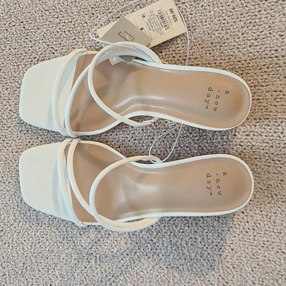 White Strappy Heels